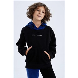 Defacto Erkek Çocuk Kapüşonlu Kanguru Cepli Polar Sweatshirt Y1665A622WN