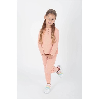 AHENGİM 2204 Kız Çocuk Düğmeli Takım 1-2-10001119