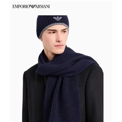 Мужской зимний шерстяной вязаный комплект из двух предметов  EMPORIO ARMAN*I