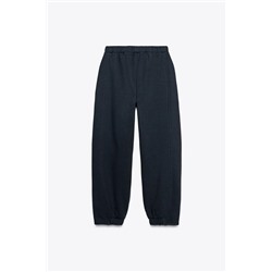 EMBROIDERED NUMBER PLUSH TROUSERS