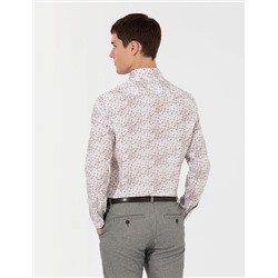 Bej Slim Fit Uzun Kollu Gömlek