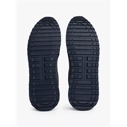 Mixed-Texture Suede Sneaker