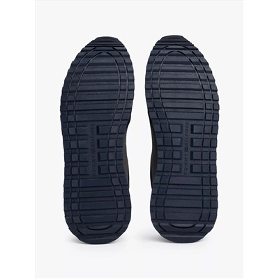 Mixed-Texture Suede Sneaker