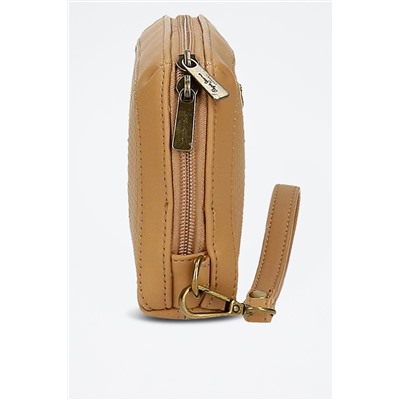 Bolso de mano de piel Lena Marrón