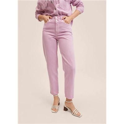 Vaqueros tapered tiro alto -  Mujer | MANGO OUTLET España