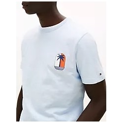 Palm Tree Logo Slub Cotton T-Shirt