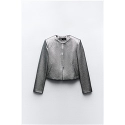 LAMINATED CROPPED JACKET