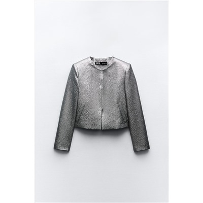 LAMINATED CROPPED JACKET