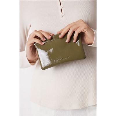 Monedero pequeño charol verde