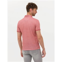 Kahverengi Slim Fit Dokulu Polo Yaka Tişört
