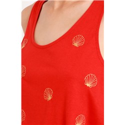 Camiseta de tirantes Rojo