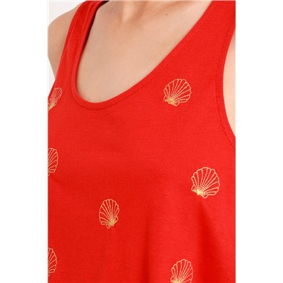 Camiseta de tirantes Rojo