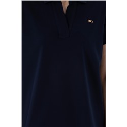 Kadın Lacivert Basic Polo Yaka Tişört