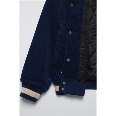 PADDED CORDUROY BOMBER JACKET