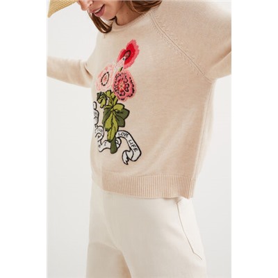 Jersey flores bordadas