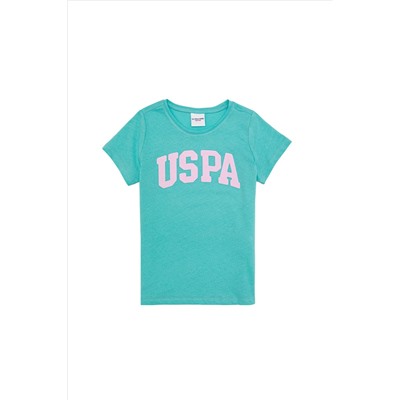 Kız Çocuk Mint Basic Bisiklet Yaka Tişört
