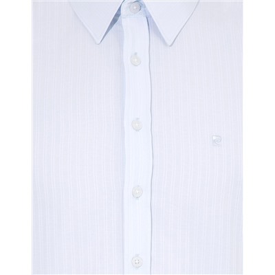 Açık Mavi Slim Fit Armürlü Gömlek