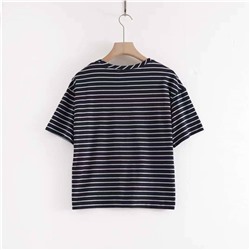 Женская укороченная футболка в полоску Calvin Klei*n 👕  Экспорт
