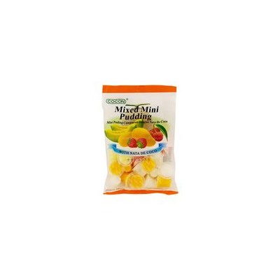 Порционные пудинги-желе Pudding with Nata de Coco с фруктовыми вкусами и кокосом от Cocon 375 гр / Cocon Mixed Mini Pudding with Nata de Coco 375g
