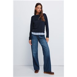 Camiseta combinada botones lateral