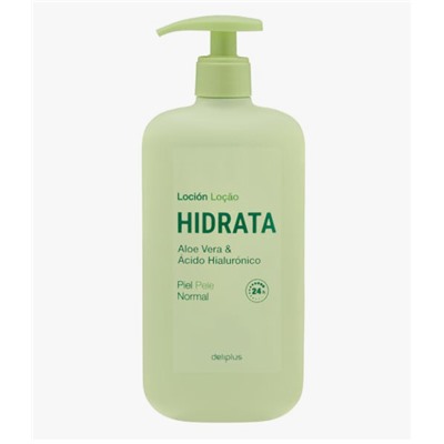 Loción corporal Hidrata Deliplus aloe vera y ácido hialurónico piel normal Bote 600 g | 0,284 €/100 ml