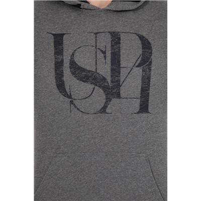 Erkek Antrasit Melanj Kapüşonlu Sweatshirt