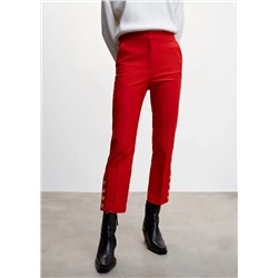 Pantalón recto botones -  Mujer | MANGO OUTLET Melilla