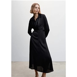 Vestido camisero cruzado -  Mujer | MANGO OUTLET España