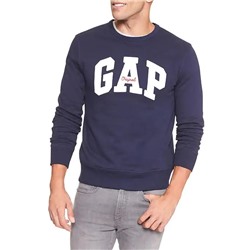 Embroidered Gap Logo Crewneck Pullover