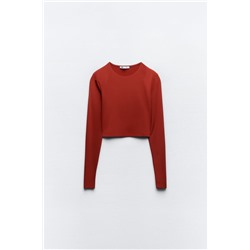 CROPPED POLYAMIDE T-SHIRT