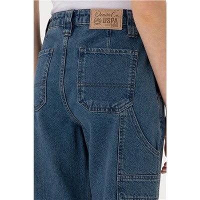 Kadın Mavi Cargofit Jean Pantolon