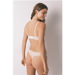 Tanga encaje blanco lurex
