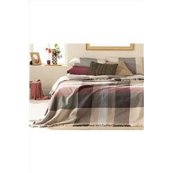 English Home Madras Check Pamuklu Tek Kişilik Battaniye 150x200 Cm Mor – Bej TYC00287856033