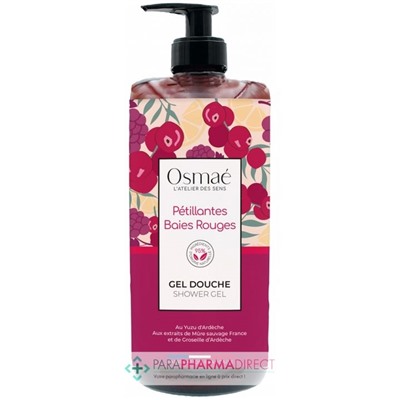 Osmaé Pétillantes Baies Rouges - Gel Douche 1 Litre