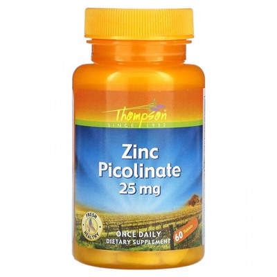 Thompson Zinc Picolinate 25 мг 60 таблеток