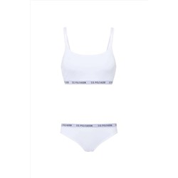 U.S. Polo Assn. Kadın Beyaz Büstiyer Slip Takım Us.b1.65004 VOEM65004