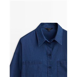 Camisa algodón bolsillos detalle mangas