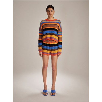 Shorts aus Strukturjersey