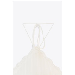 RUFFLED HALTER SHORT DRESS