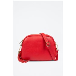 Bandolera de piel Rojo