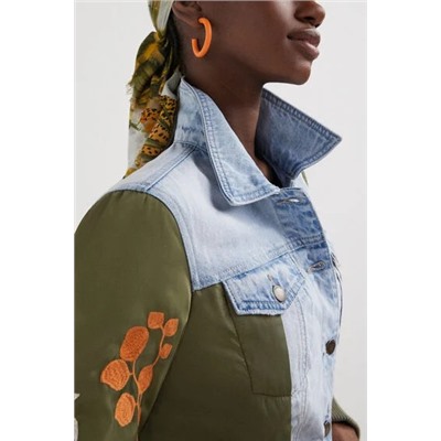 Chaqueta híbrida denim bomber