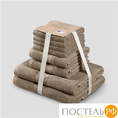 ESTIA МАРТОС беж К-т полотенец 30х50-4/50х80-2/70х130-2, 100% хлопок, 500 г/м2