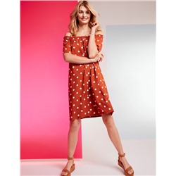 Damen Kleid - Carmenausschnitt