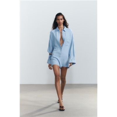 TRF FLUID DENIM JUMPSUIT
