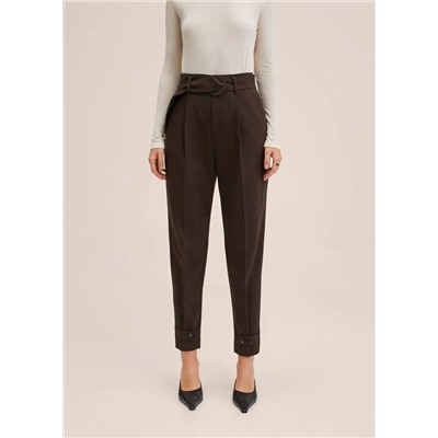 Pantalones slouchy cinturón -  Mujer | MANGO OUTLET Melilla