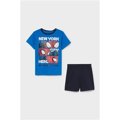 Spider-Man - Shorty-Pyjama - Bio-Baumwolle - 2 teilig