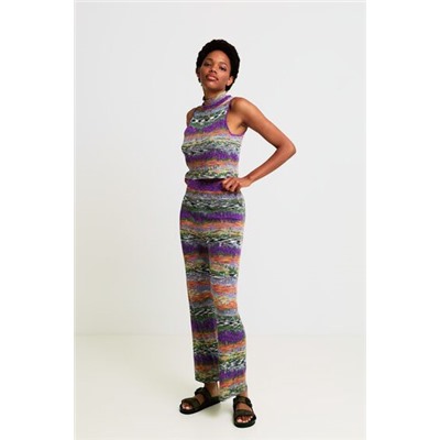 Pantalón acampanado space dye