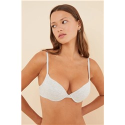 GORGEOUS Sujetador push up algodón gris
