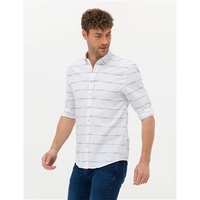 Mavi Slim Fit Uzun Kollu Gömlek