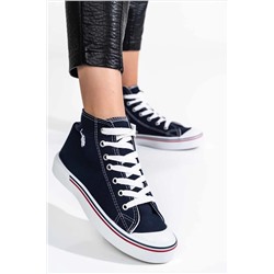 U.S. Polo Assn. Us Polo Assn. Kadın Canvans HI B-9 Kadın Günlük Spor Ayakkabı USPA222Siyah